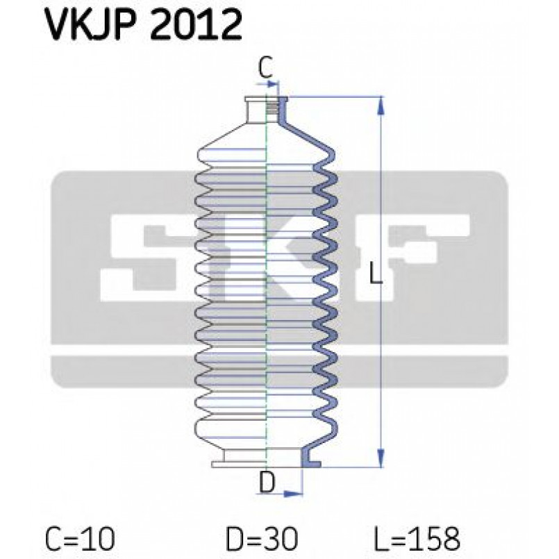 VKJP 2012 SKF - Пильовик привідного валу